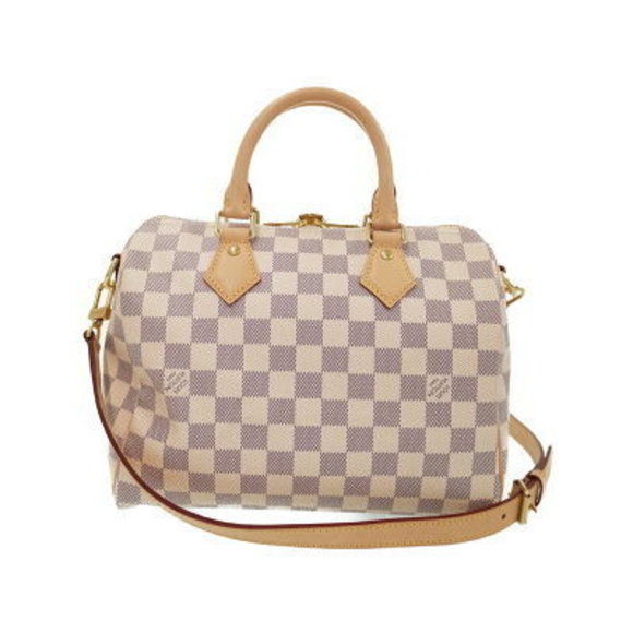 Louis Vuitton Damier Azur White Speedy Bandouliere Bag - Picture 2 of 5